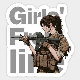 Girls' Frontline Tactical Chic Tee: Where Strength Meets Style Sticker